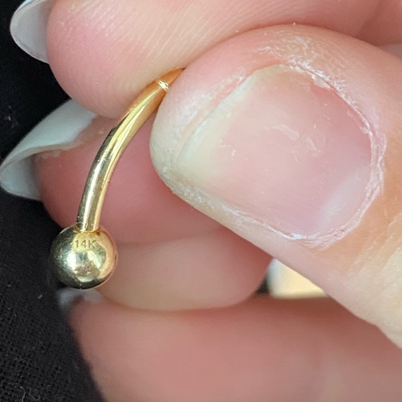 14k gold belly ring - Picture 1 of 2